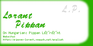 lorant pippan business card